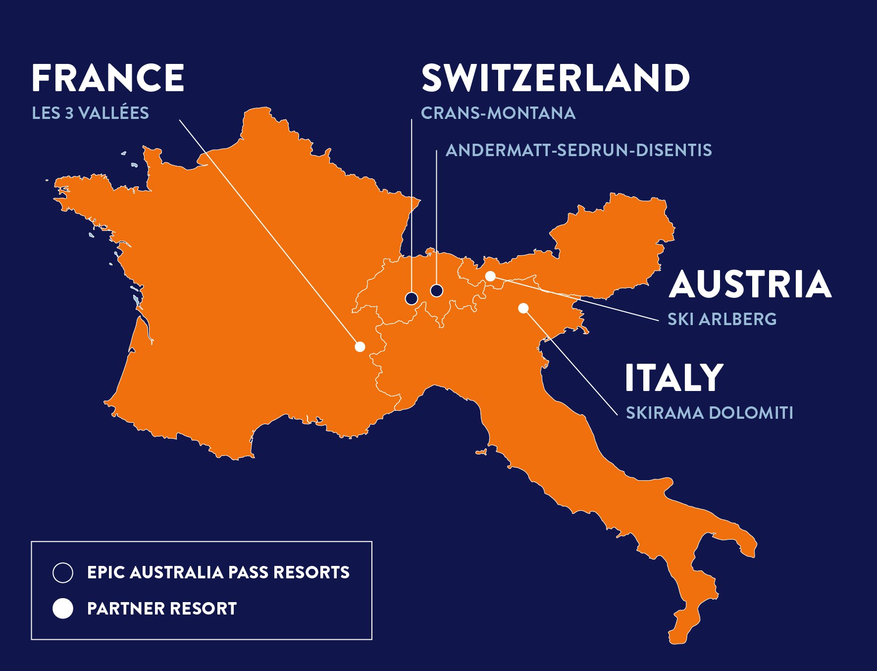 Europe Resort Access Map